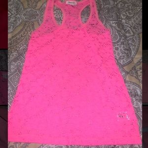 Aéropostale Pink Lace Tank Top